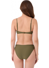 Haki Dönmeli Düz Bikini
