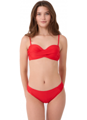 Kırmızı Dönmeli Düz Bikini