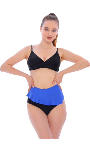 Volanlı Fraset Renkli Bikini