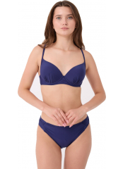 Lacivert Kaplı Dolgulu Bikini