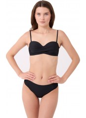Siyah Düz Büyük Beden Bikini