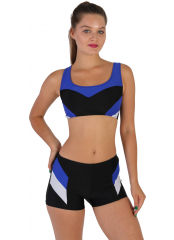 Siyah Şortlu Modelli Yüzücü Bikini