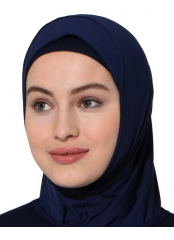 Lacivert Mikro Yüzücü Eşarp