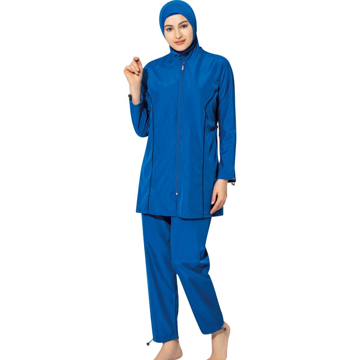 Argisa 7102 Long Sleeve Solid Plain Full Hijab Swimwear S-5XL Plus Size Muslim Hijab Islamic Swimsuit Burkini Turkey Full Cover swim