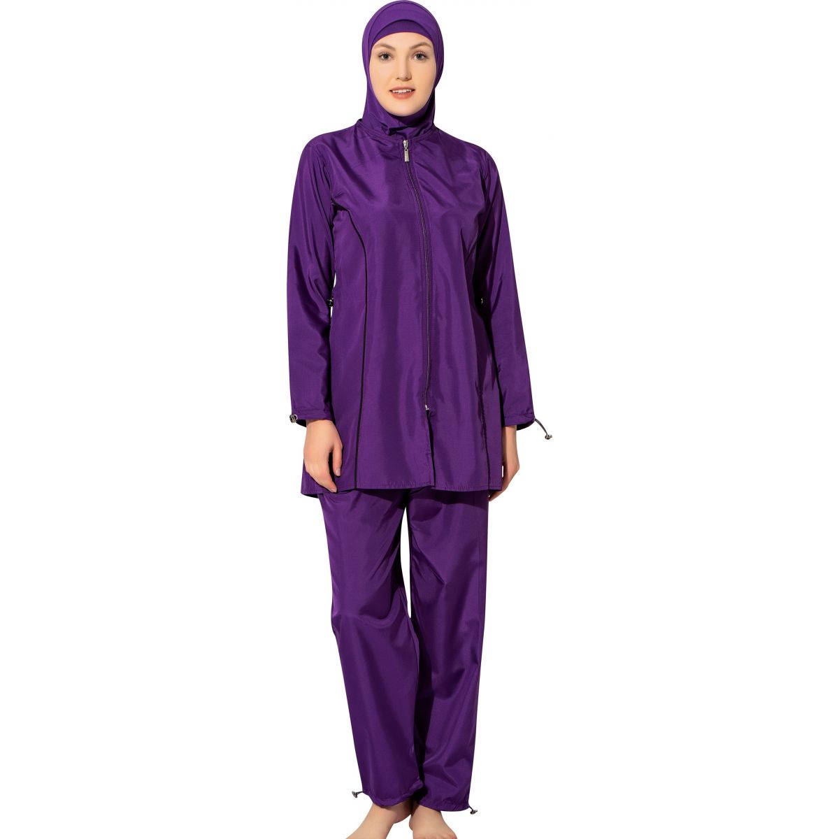 Argisa 7102 Long Sleeve Solid Plain Full Hijab Swimwear S-5XL Plus Size Muslim Hijab Islamic Swimsuit Burkini Turkey Full Cover swim